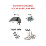 Hobidabi Deprem Güvenliği Seti 5 Adet L Demir Dolap Sabitleme 5 Cm * 10 Cm Masa Gönye Mobilya Köşe Bağlantı