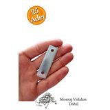 HOBİDABİ Küçük Metal Bağlantı Düz Gönye Sacı 5x1.5 cm - Mobilya Dolap Raf Birleştirme Düz Plaka