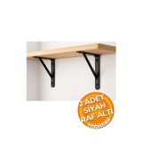 Hobidabi Raf Altı Dekoratif Raf Tutucu Ayak Ferforje Siyah 15X23 Cm 2 Adet