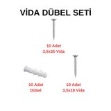 HOBİDABİ Vida Dübel Seti Dolap Sabitleme Kiti Için
