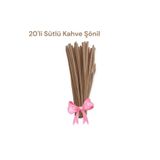 hobidaşım Şönil Sütlü kahve Renk 30 cm 20 li 1 Paket Tüylü Tel Peluş Tel 30 cm Elişi Okul Projeler