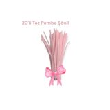 hobidaşım Şönil Toz pembe Renk 30 cm 20 li 1 Paket PembeRenkli Tüylü Tel Peluş Tel 30 cm Elişi Okul Projeler