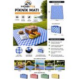 Hobifix pikni matı piknik örtüsü 160cm x 205cm Mavi