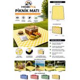 Hobifix pikni matı piknik örtüsü 160cm x 205cm sarı