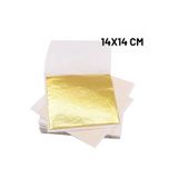 HOBİFLEX ALTIN YAPRAK VARAK SANATSAL BÜYÜK BOY FOLYO EPOKSİ REÇİNE NAİL ART 16 ADET 14X14 CM ALTIN RENK