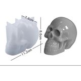 Hobiflex Epoksi Reçine Silikon Kalıp Ithal 3 Boyutlu Kuru Kafa Figür Taş Tozu Parafin Mum HB96215-0026 - Renk - Beyaz