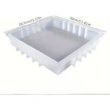 Hobiflex Epoksi Reçine Silikon Kalıp Ithal Mega Boy Dikdörtgen Muhtelif Sanatsal Kalıp 25X26,5X4,5 cm Ölçü - yok - Beyaz