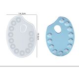 Hobiflex Epoksi Reçine Silikon Kalıp Ithal Resim Paleti Silikon Kalıp HB60215-0022 - Renk - Beyaz