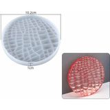 Hobiflex Epoksi Reçine Silikon Kalıp İthal / Taş Motifli Bardak Altlığı Taş Tozu Silikon Kalıp HB5021-0088 - TEKLİ - Beyaz