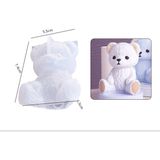 Hobiflex Epoksi Reçine Silikon Kalıp Ithal Üç Boyutlu Ayı Figür Parafin Taş Tozu Silikon Kalıp HB6021-0053 - Renk - Beyaz