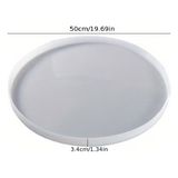 Hobiflex Epoksi Reçine Silikon Kalıp Mega Boy Muhtelif Yuvarlak Sehpa Saat Kalıbı 50 cm Çap x 3 cm Derinlik - yok - Beyaz