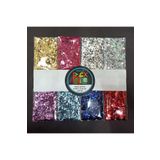 HOBİFLEX GLİTTER DAMLA MODEL EPOKSİ REÇİNE SÜSLEME PULU NAİL ART MAKYAJ SİM SET 15 GRAM x 8 RENK 120 GRAM