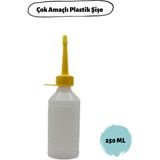 Hobiflex Plastik Şişe Çok Amaçlı Dolum Şişesi 250 ml 6 Adet