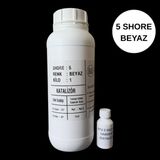 Hobiflex Rtv 2 Kalıp Silikonu 1. Sınıf Kalite Ekstra Yumuşak Sıvı Silikon 1 kg 5 Shore Beyaz Renk