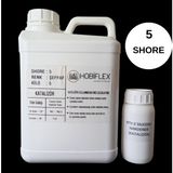 Hobiflex Rtv 2 Kalıp Silikonu 1. Sınıf Kalite Sıvı Silikon 5 kg Ekstra Yumuşak 5 Shore Yarı Şeffaf Renk
