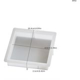 Hobiflex Silikon Kalıp Ithal Küçük Boy Kare Taş Tozu Kalıp Epoksi Reçine Silikon Kalıp HB70-0115 - TEKLİ - Beyaz