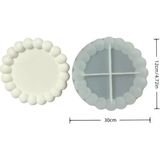 Hobiflex Silikon Kalıp Taş Tozu Ithal Dekoratif Bubble Küçük Tabak Kalıbı Mum Epoksi Reçine HB65-0182 - Beyaz