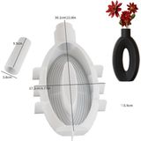 Hobiflex Silikon Kalıp Taş Tozu Ithal Dekoratif Büyük Boy Uzun Vazo Kalıbı HB450-0184 - Beyaz