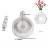 Hobiflex Silikon Kalıp Taş Tozu Ithal Dekoratif Büyük Boy Vazo Kalıbı HB330-0184 - Beyaz