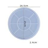 Hobiflex Silikon Kalıp Taş Tozu Ithal Dekoratif Büyük Yuvarlak Sunum Tepsi Tabak Kalıbı Epoksi HB460-0167 - TEKLİ - Beyaz