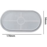Hobiflex Silikon Kalıp Taş Tozu Ithal Dekoratif Orta Boy Oval Tabak Kalıbı Parafin Mum Epoksi HB80-0185 - TEK AMBALAJ - Beyaz