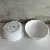 Hobiflex Silikon Kalıp Taş Tozu Ithal Dekoratif Yuvarlak Kase Kalıbı Epoksi Reçine HB400-0158 - TEKLİ - Beyaz
