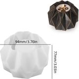 Hobiflex Silikon Kalıp Taş Tozu Ithal Geometrik Yüzeyli Mumluk Saksı Kalıbı Epoksi Reçine HB140-0142 - TEKLİ - Beyaz
