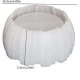 Hobiflex Silikon Kalıp Taş Tozu Ithal Muhtelif Dikey Çizgili Mumluk Saksı Kalıbı Epoksi Reçine HB175-0139 - TEKLİ - Beyaz