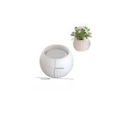 HOBİFLEX SİLİKON KALIP TAŞ TOZU İTHAL SAKSI MUMLUK ÇİZGİLİ YUVARLAK KALIP EPOKSİ SİLİKON KALIP HB170-0117