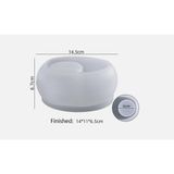 Hobiflex Silikon Kalıp Taş Tozu Parafin Ithal Dekoratif Tealight Mumluk Kalıbı Epoksi HB125-0163 - Beyaz