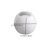 Hobiflex Silikon Kalıp Taş Tozu Parafin Ithal Pullu Küçük Yuvarlak Mumluk Kalıbı Epoksi HB7521-0165 - Beyaz