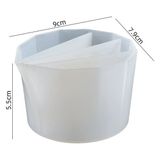 Hobiflex Silikon Kap Taş Tozu Harcı Döküm Ithal Küçük Boy Dört Bölmeli Epoksi Sanatı Döküm Kabı HB55-0129 - TEKLİ - Beyaz