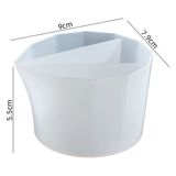 Hobiflex Silikon Kap Taş Tozu Harcı Döküm Ithal Küçük Boy Üç Bölmeli Epoksi Sanatı Döküm Kabı HB7521-0128 - TEKLİ - Beyaz