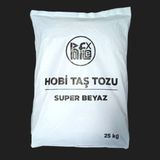 Hobiflex Taş Tozu Hobi Harcı Seramik Tozu Heykel Mumluk Beton Saksı Yapımı Ekstra Hızlı Süper Beyaz 25 kg