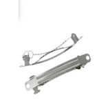 Hobigram 5 Cm Gümüş Otomatik Örgü Toka Aparatı - Metal Klips - Tasarım Toka Aparatı - 10 Adet