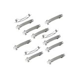 Hobigram 5 Cm Gümüş Otomatik Örgü Toka Aparatı - Metal Klips - Tasarım Toka Aparatı - 20 Adet