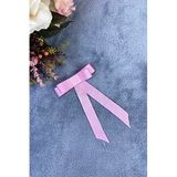 Hobigram Açık Pembe Grogren Kadın Broş Yaka Aksesuarı Yaka Kurdelesi Kıyafet Aksesuarı Yaka Broşu