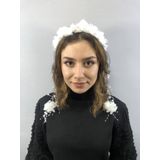 Hobigram Beyaz Lazer Kesim İncili Taç