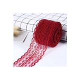Hobigram Bordo Renk Dantel Kurdele 4 cm 5 Metre