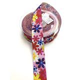 Hobigram Çiçek Desenli Grogren Kurdele 2,5 cm - 12150102217