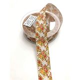 Hobigram Çiçek Desenli Grogren Kurdele 2,5 cm - 12150102226