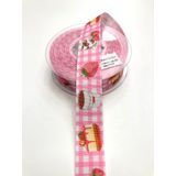 Hobigram Çiçek Desenli Grogren Kurdele 2,5 cm - 12150102246