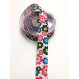 Hobigram Çiçek Desenli Grogren Kurdele 2,5 cm - 16112020158