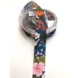 Hobigram Çiçek Desenli Grogren Kurdele 2,5 cm - 16112020220