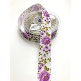 Hobigram Çiçek Desenli Grogren Kurdele 2,5 cm - 16112020224