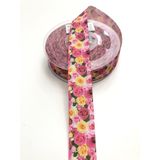 Hobigram Çiçek Desenli Grogren Kurdele 2,5 cm - 16112020227