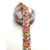 Hobigram Çiçek Desenli Grogren Kurdele 2,5 cm - 16112020228