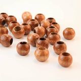 Hobigram Fındık Rengi Ahşap Boncuk 22 Mm 1 Paket 100 Gram