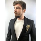 Hobigram Füme Otlu Damat Yaka Çiçeği 5 Adet