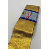 Hobigram Gold Simli Saten Kurdele 6cm -10 Metre Paket Bohça Süsleme Gelin Damat Çeyiz Süsleme Kurdelesi